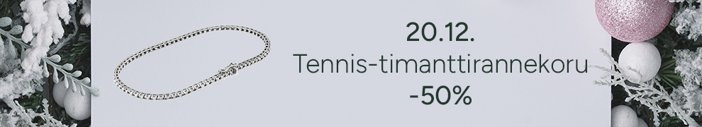 20.12. Tennis-timanttirannekoru -50%