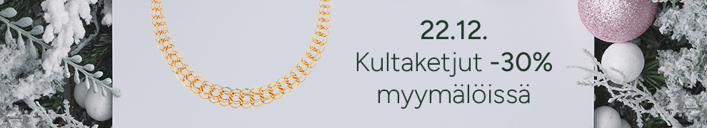 22.12. Kultaketjut -30% myymälässä